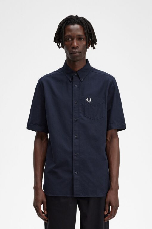 Fred Perry Oxdort SS Shirt Navy