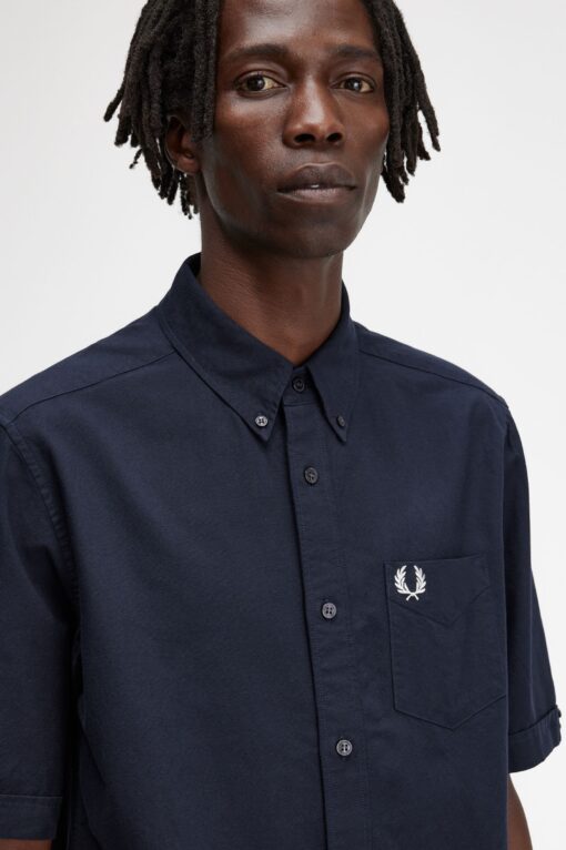 Fred Perry Oxdort SS Shirt Navy
