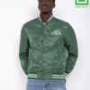 Schott Princeton Nylon Varsity Jacket Green