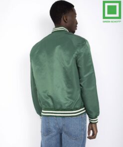 Schott Princeton Nylon Varsity Jacket Green