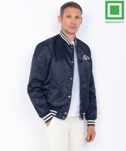 Schott Princeton Nylon Varsity Jacket Midnight