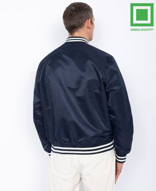 Schott Princeton Nylon Varsity Jacket Midnight