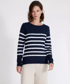 Holebrook Isabella Boatneck Navy/White