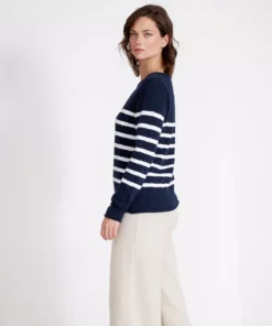 Holebrook Isabella Boatneck Navy/White