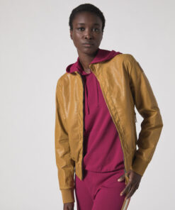 Parajumpers Ettie Leather Jacket Cinnamon