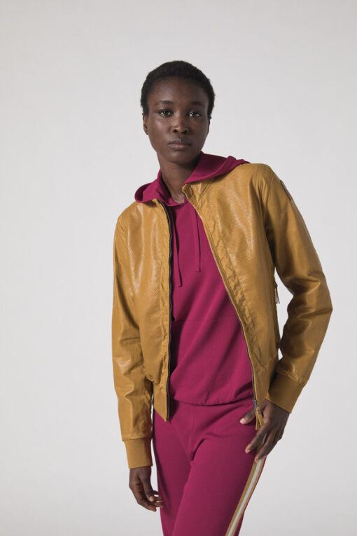 Parajumpers Ettie Leather Jacket Cinnamon