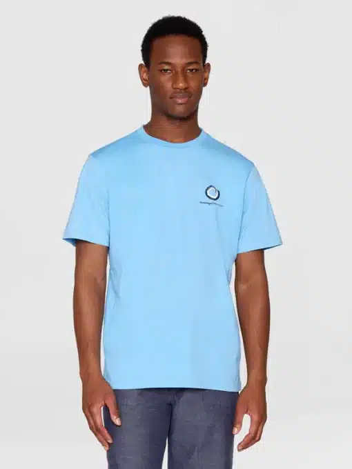 Knowledge Cotton Apparel Regular Fit T-shirt Dusk Blue