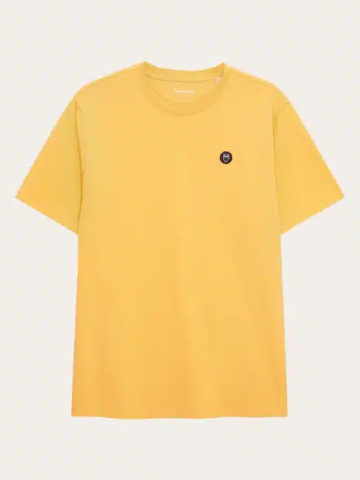 Knowledge Cotton Apparel Regular Fit Badge T-shirt Olivenite