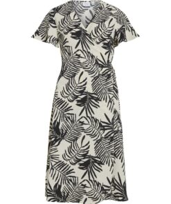 Vila Lovie Wrap Midi Dress Birch