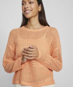 Vila Jiffy Knit Top Shell Coral