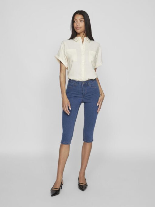 Vila Jeggy Ana Capri Leggins Medium Blue Denim