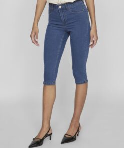Vila Jeggy Ana Capri Leggins Medium Blue Denim