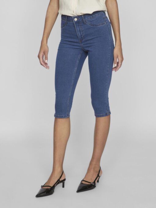 Vila Jeggy Ana Capri Leggins Medium Blue Denim
