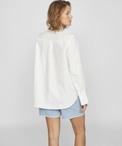Vila Palma Loose Detail Shirt Bright White
