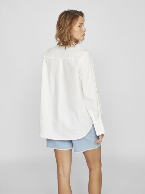 Vila Palma Loose Detail Shirt Bright White