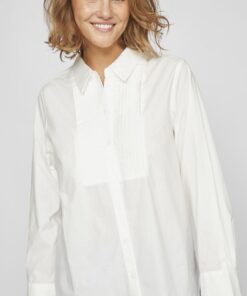 Vila Palma Loose Detail Shirt Bright White