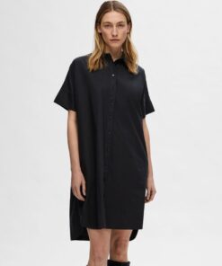 Selected Femme Blair Shirt Dress Black