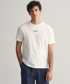 Gant Contrast Small Logo T-shirt Eggshell