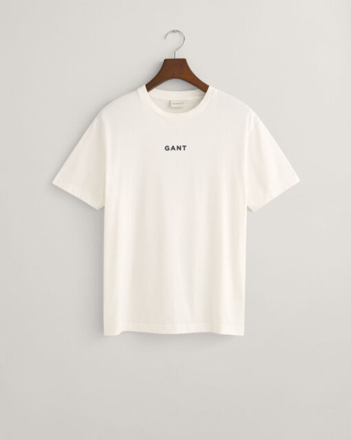 Gant Contrast Small Logo T-shirt Eggshell