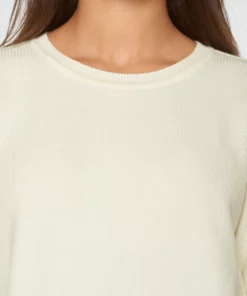 Knowledge Cotton Apparel Regular Cotton Racking Stich Knit Egret