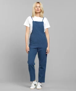 Dedicated Jumpsuit Emmaboda Work Stripe Dark Blue