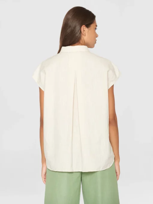Knowledge Cotton Apparel Sleeveless Shirt Light Feather Gray