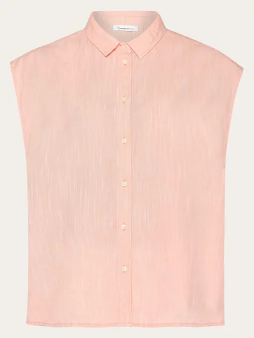 Knowledge Cotton Apparel Sleeveless Shirt Muted Clay