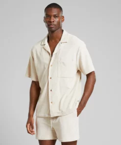 Dedicated Terry Shirt Marstrand Oat White