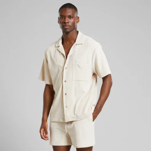 Dedicated Terry Shirt Marstrand Oat White