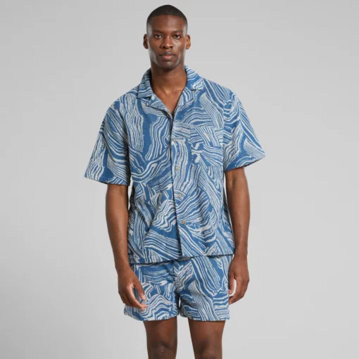 Dedicated Terry Shorts Essingen Clay Swirl Blue