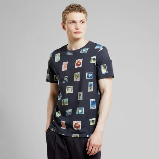 Dedicated T-shirt Stockholm Stamps Charcoal