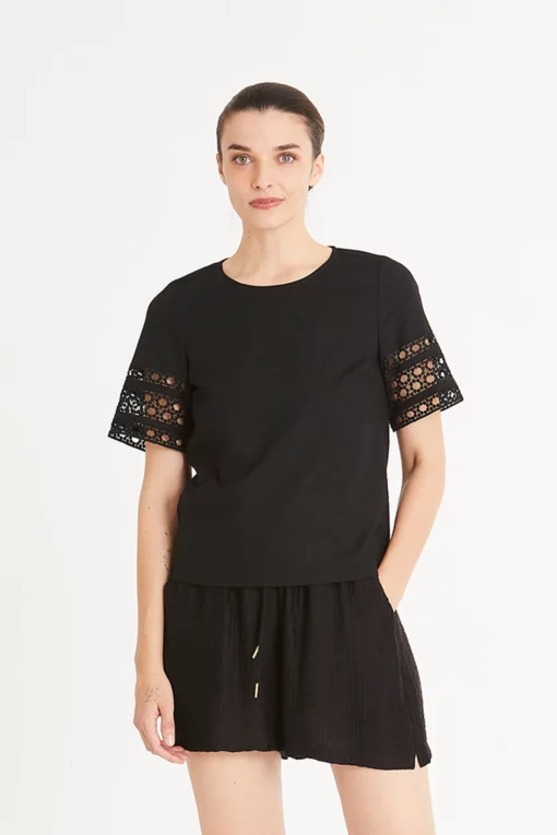 Rue de Femme Marcia Blouse  Black
