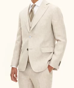 Oscar Jacobson Ferry Linen Blazer Beige