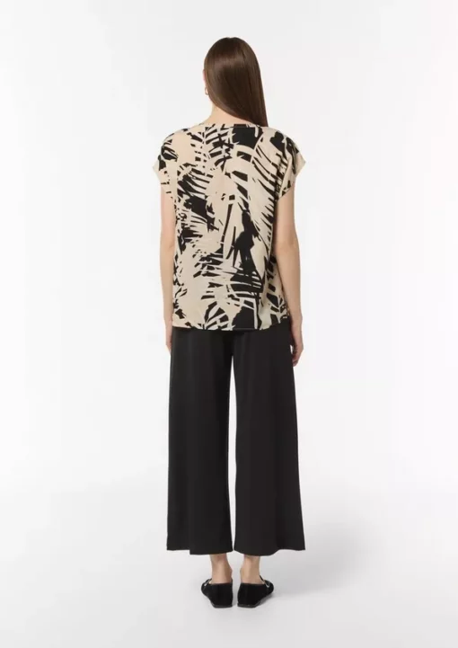 Comma, Print Top Black