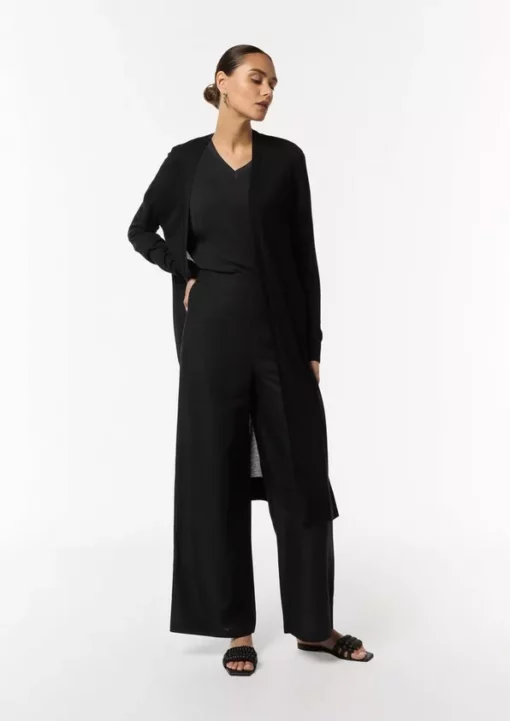 Comma, Linen Mix Trousers Black