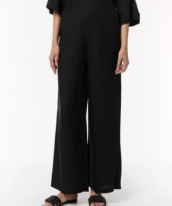 Comma, Linen Mix Trousers Black