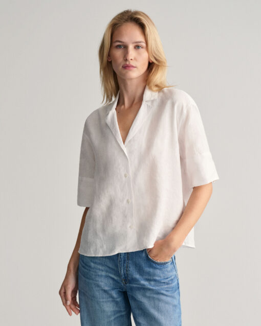 Gant Woman Linen Shirt White