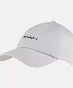 New Balance 6 Panel Linear Logo Hat Grey Matter