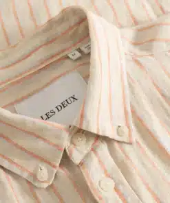 Les Deux Kristian Linen B.D. Shirt Ivory/Baked Papaya
