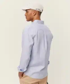 Les Deux Kristian Linen B.D. Shirt Summer Sky
