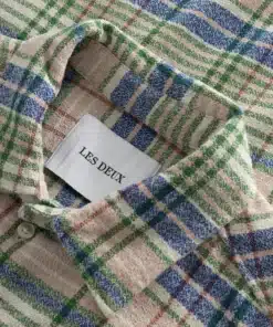 Les Deux Kash Check Shirt Seashell/Vintage Green