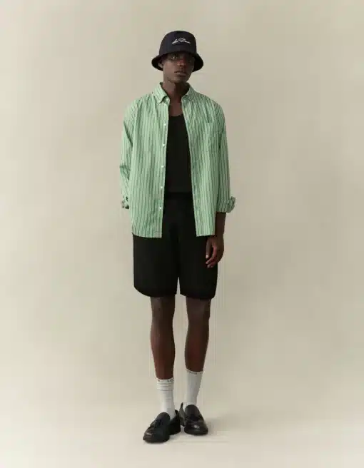 Les Deux Kent Poplin Shirt Light Ivory/Vintage Green