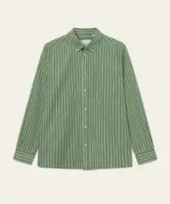 Les Deux Kent Poplin Shirt Light Ivory/Vintage Green