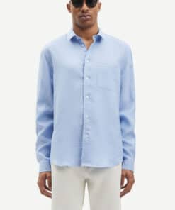 Samsøe Samsøe Liam NF Linen Shirt Brunnera Blue