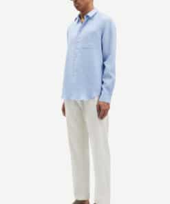 Samsøe Samsøe Liam NF Linen Shirt Brunnera Blue
