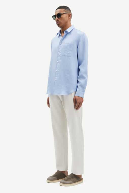 Samsøe Samsøe Liam NF Linen Shirt Brunnera Blue