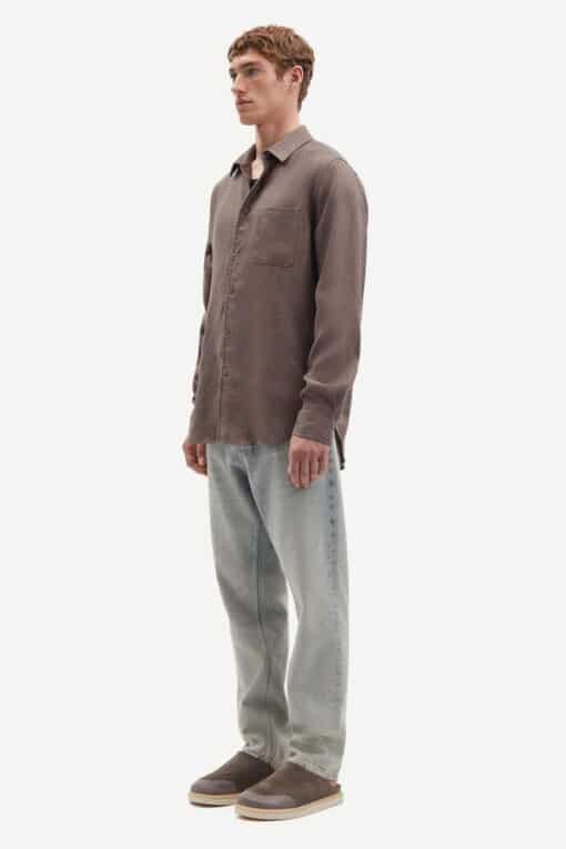 Samsøe Samsøe Liam NF Linen Shirt  Bungee Cord