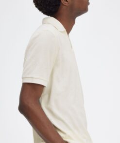 Fred Perry Open Collar Towelling Polo Shirt Ecru