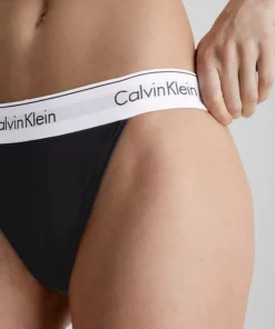 Calvin Klein High Leg Tanga Black