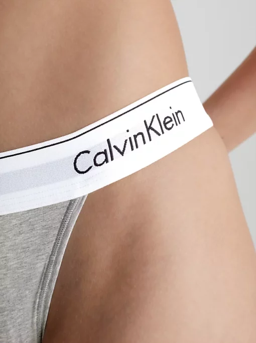Calvin Klein High Leg Tanga Grey Heather